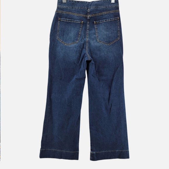 Kate Spade High Waist Wide Leg Flare Jeans — Size 25 Medium Wash - Picture 5 of 9